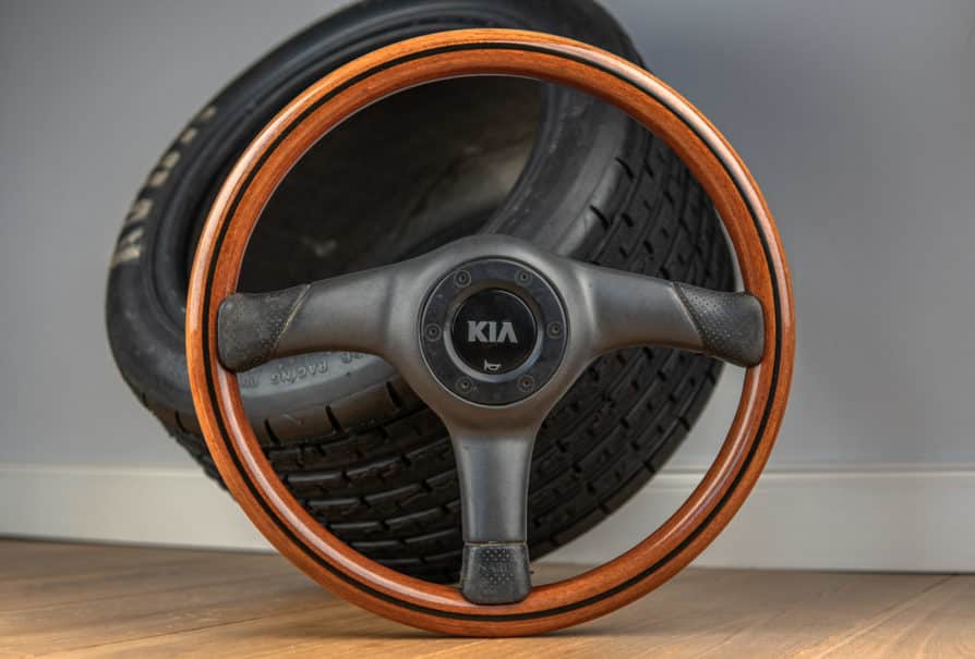Volante in legno Nardi del 1990 per Kia / Mazda