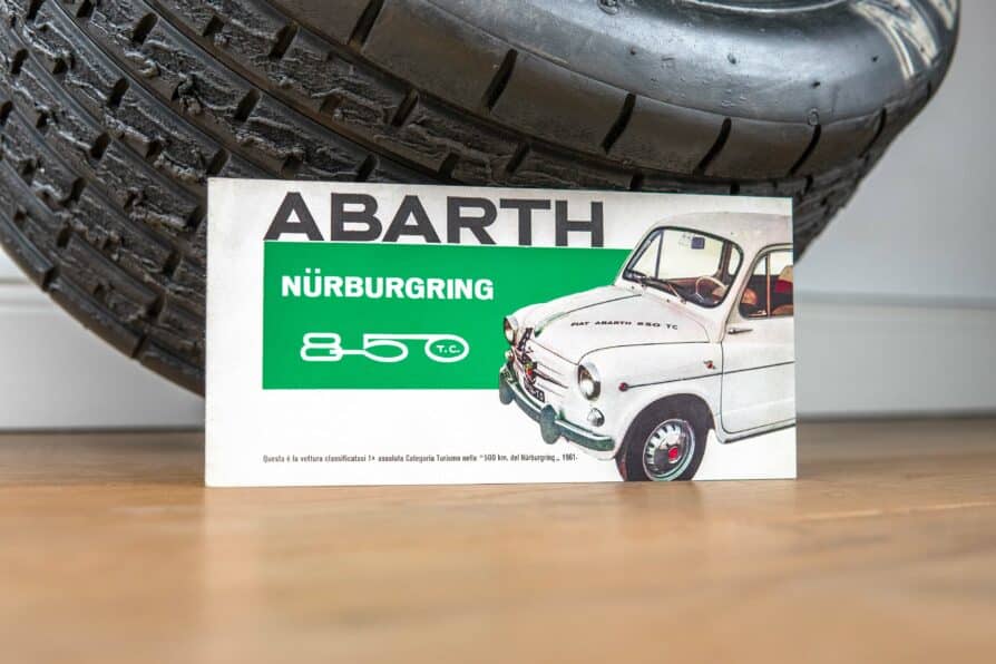 Brochure des années 1960 Abarth Fiat 850 TC Nürburgring