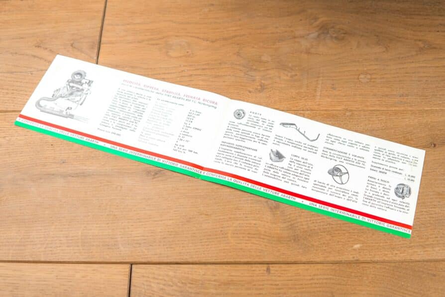 Brochure des années 1960 Abarth Fiat 850 TC Nürburgring – Image 3
