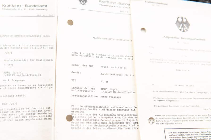 Certificat / ABE MOMO volant n° 70071 / 70113 / 70023 – Image 3