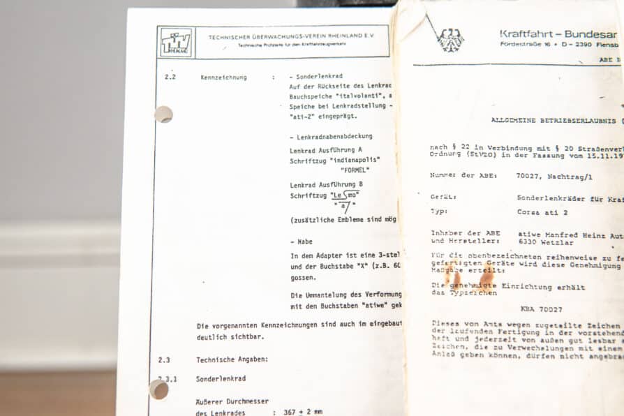 Gutachten / ABE ATIWE - ATI Lenkrad Nr. 70027 / 70009 / 70110 / 956-071/85 – Bild 5