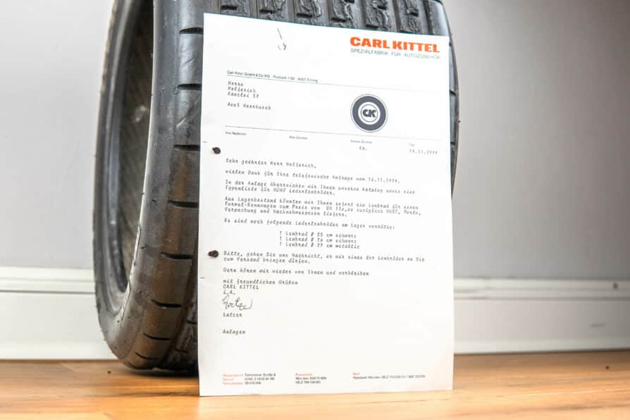 1979' MOMO steering wheel inquiry letter from Carl Kittel