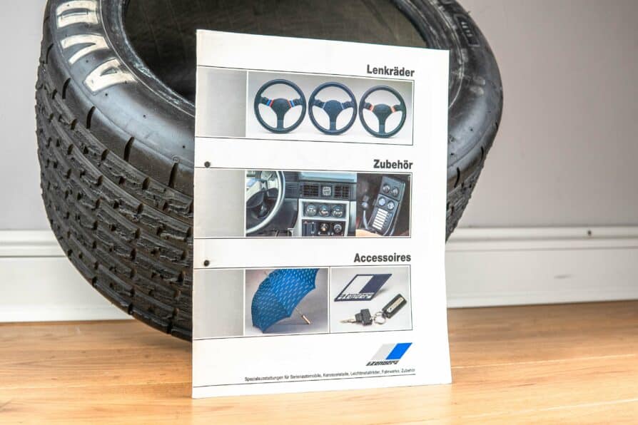 1988' Zender brochure Steering wheels / Alloy wheels / Chassis / Accessories