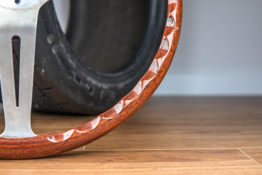 1960' Les Leston wooden steering wheel Porsche 356 / 911 / 904 / 906 - Image 5