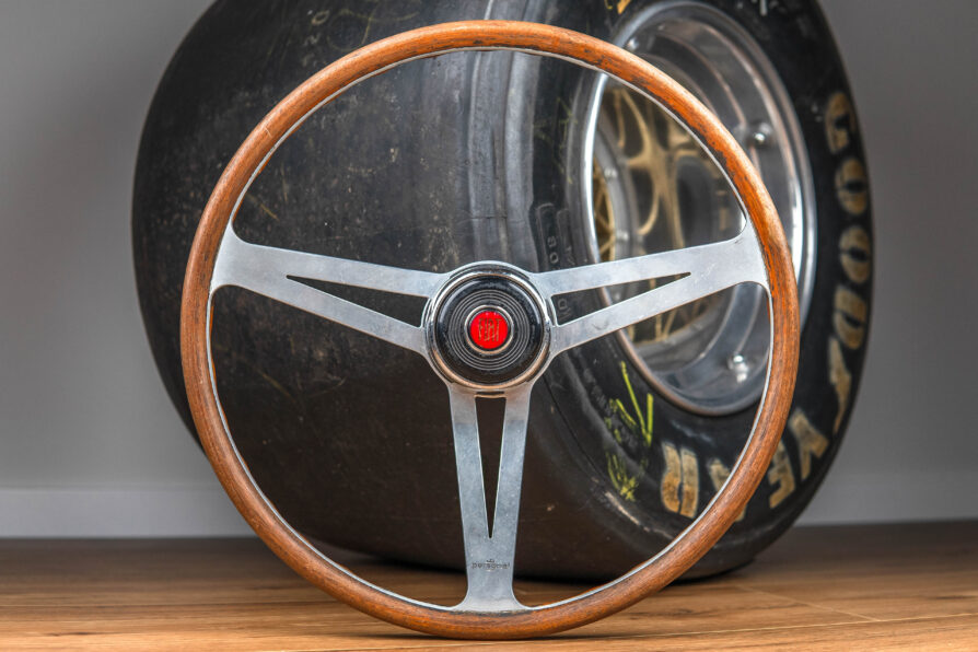 1970s PERSONAL wooden steering wheel Fiat Abarth 500 / 600 / 595 / 695 / 750 / 1000