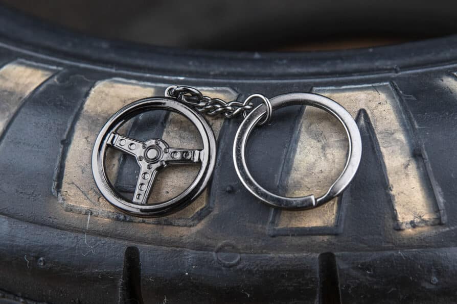 Limited edition steering wheel keychain "prototipo" black