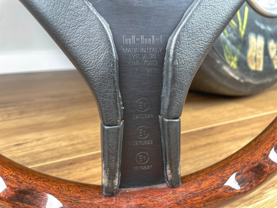 Volante in legno MOMO VL35 "ZENDER" del 1991 VW / Audi / Mercedes / BMW - immagine 4