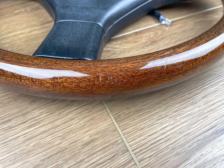 Volante in legno MOMO VL35 "ZENDER" del 1991 VW / Audi / Mercedes / BMW - immagine 7